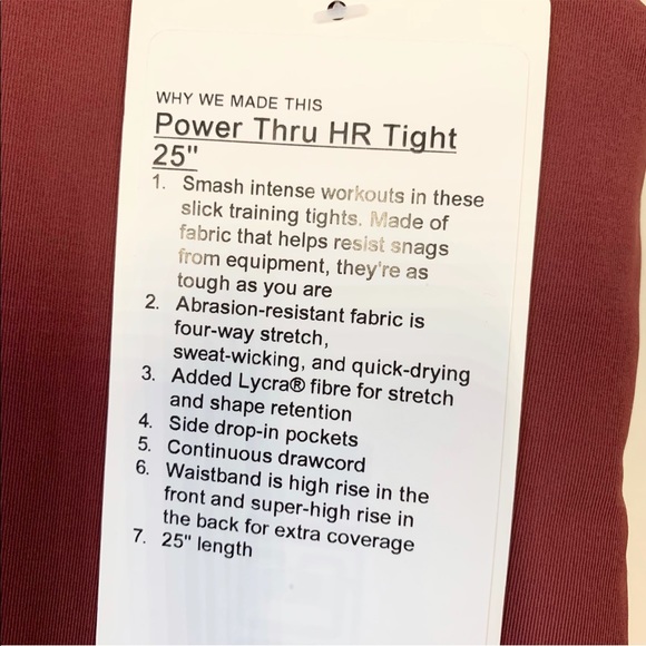 Lululemon Power Thru High-Rise Tight 25" - Picture 7 of 7